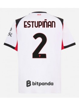 AC Milan Pervis Estupinan #2 Replika Borta Kläder 2025-26 Kortärmad